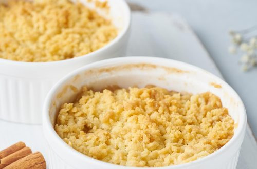 Recette de crumble aux pommes et à la cannelle