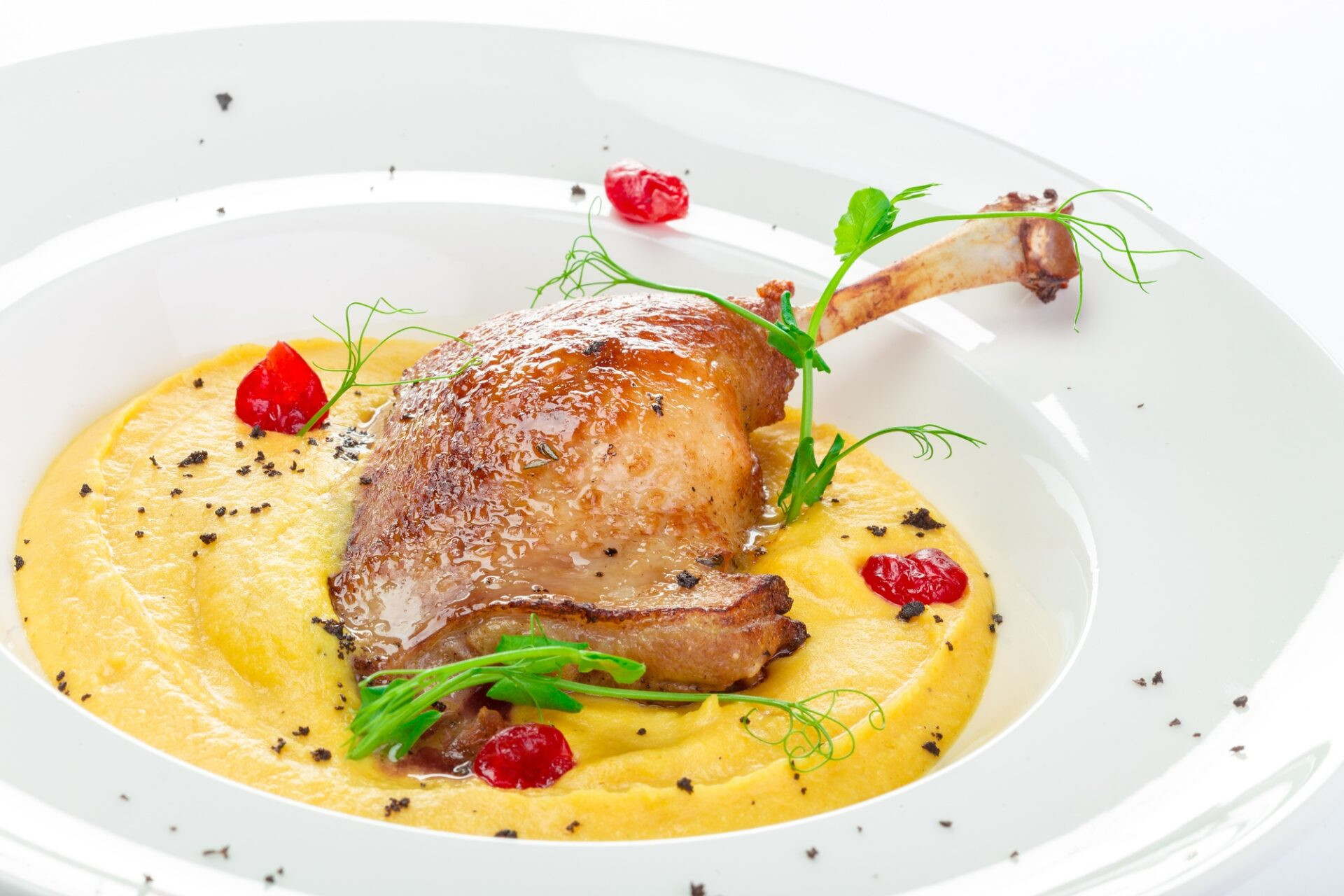 Jambe de canard rôtie