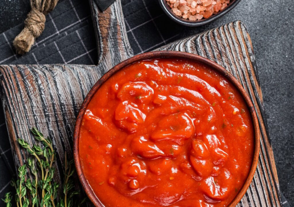 Sauce de tomate Passata - Sauce traditionnelle pour la cuisine italienne. 