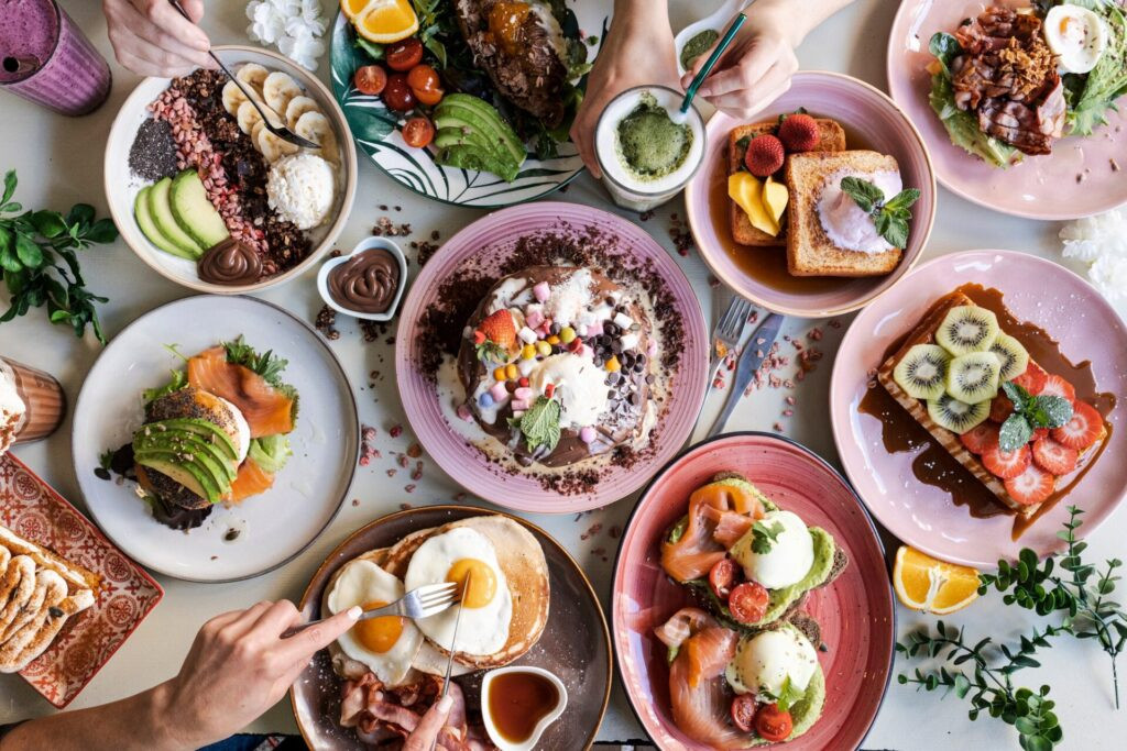 Brunch Choice Crowd Food Concept. 