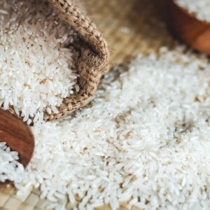 Vue rapprochée du riz asiatique