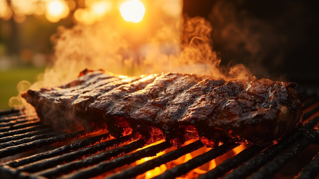La cuisson de la côte de bœuf au barbecue