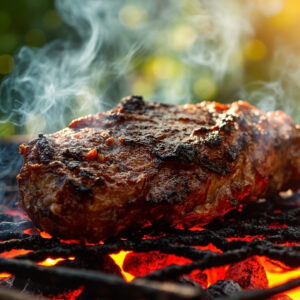 La cuisson de la côte de bœuf au barbecue