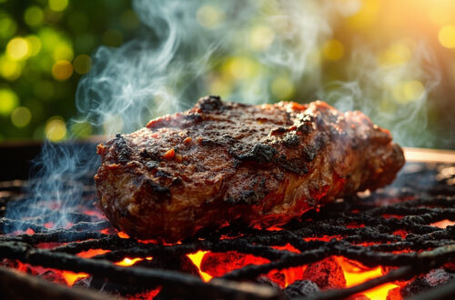 La cuisson de la côte de bœuf au barbecue