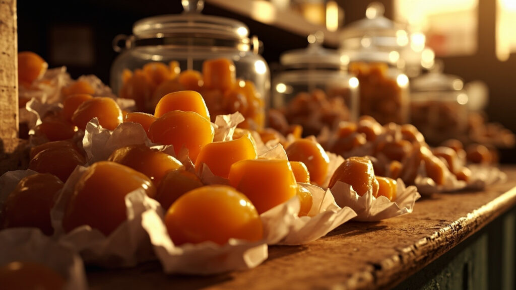 Les bonbons anciens au caramel: voyage sensoriel et tradition