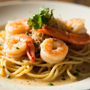 Pâtes aux crevettes, un mariage subtil de saveurs
