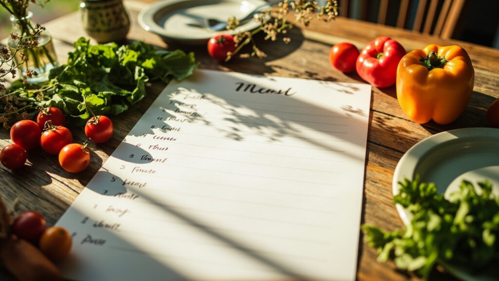 Un menu de semaine équilibré pour une vie saine