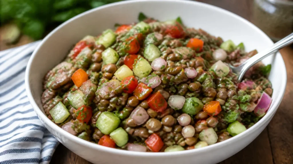 Salade de lentilles traditionnelle : recette, cuisson et variantes
